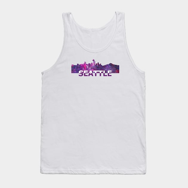 Seattle Skyline Tank Top by artshop77